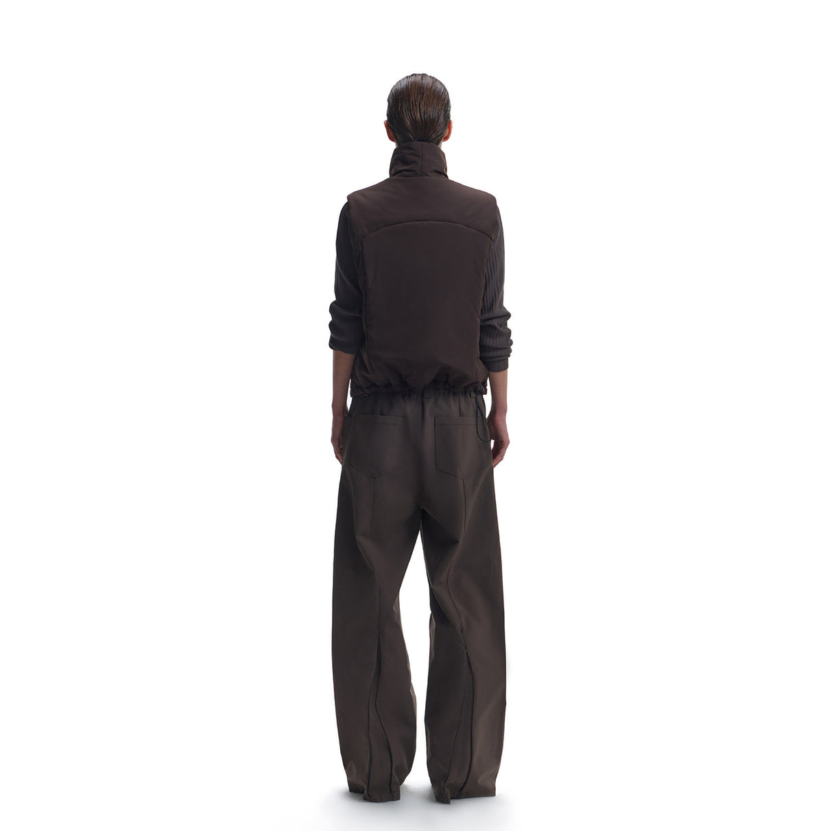 Water-Repellent A-Line Casual Pants with Side Pockets