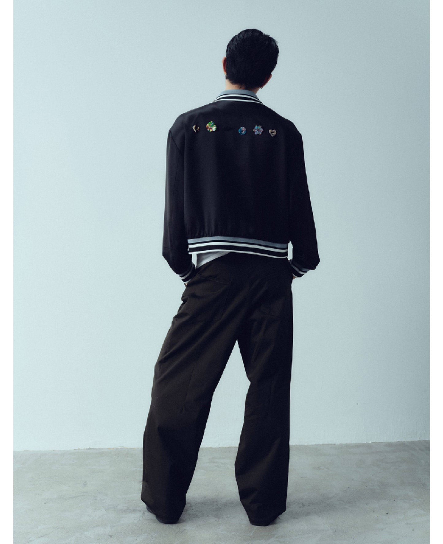 Deconstructed Double-Waist Casual Pants