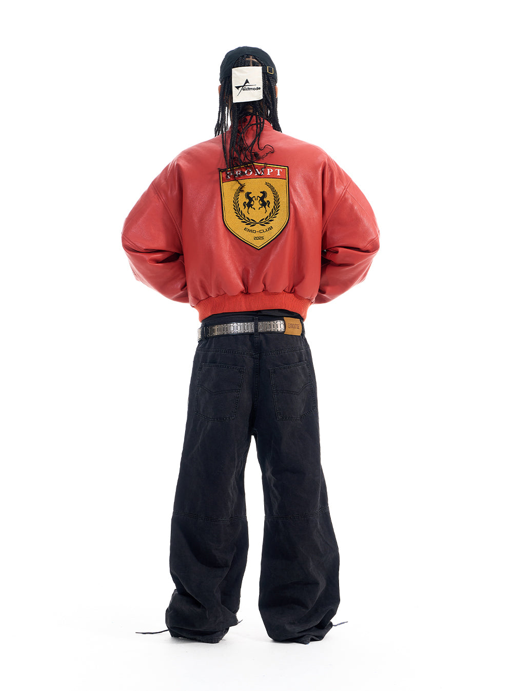 Oversized Racing Leather Jacket