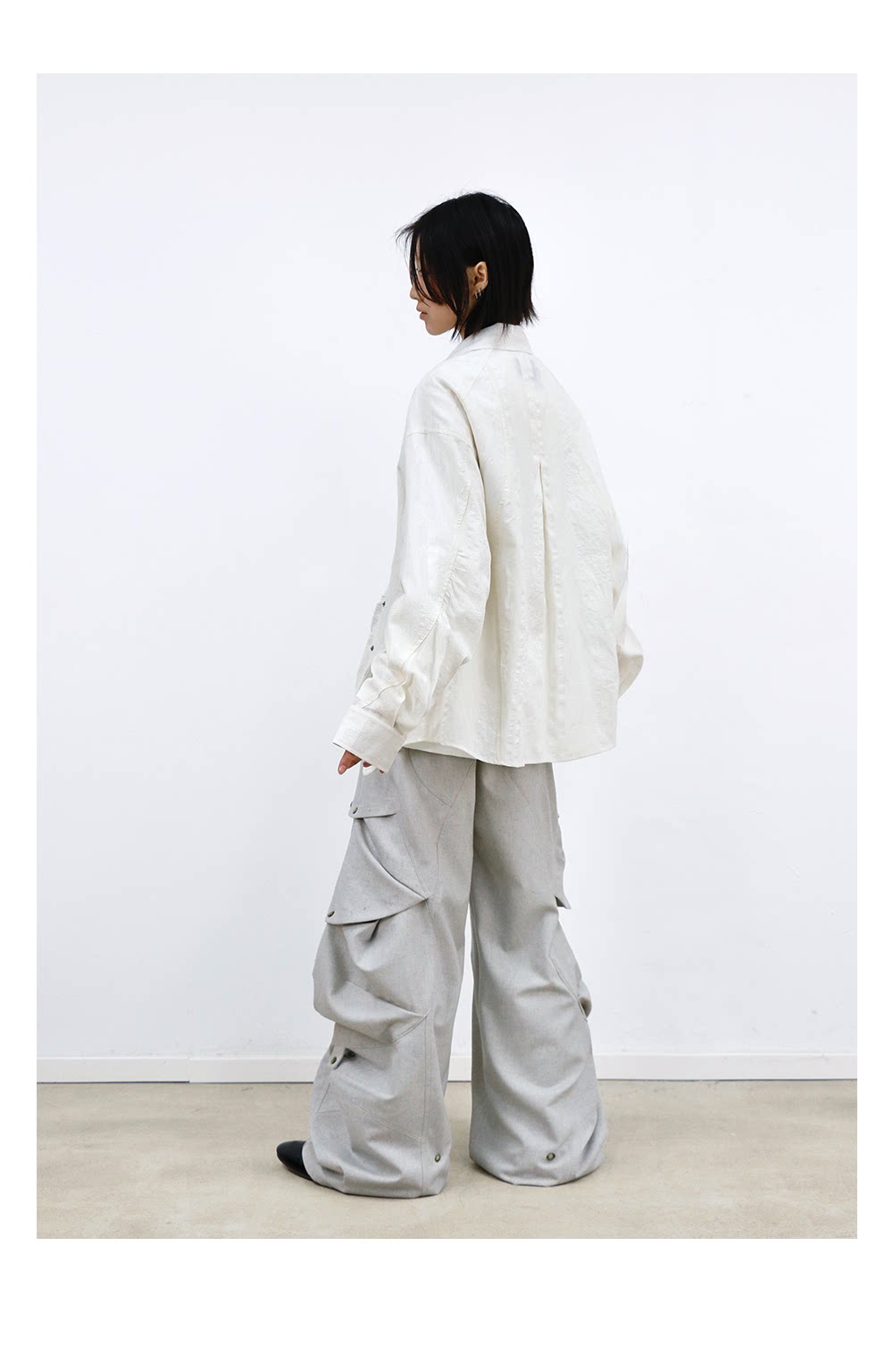 Detachable Scarf and Casual Pants