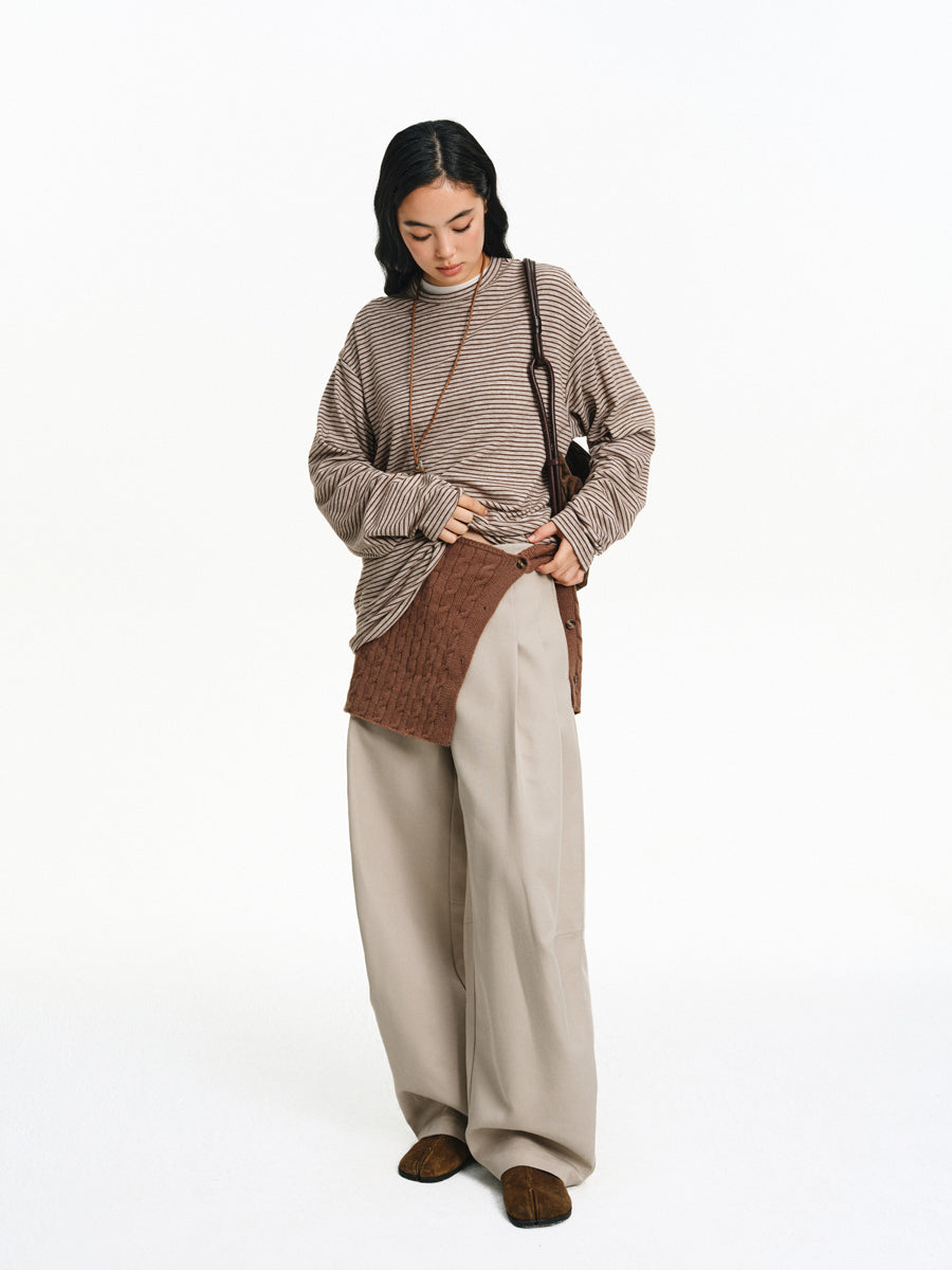 Cotton Blend Casual Pants