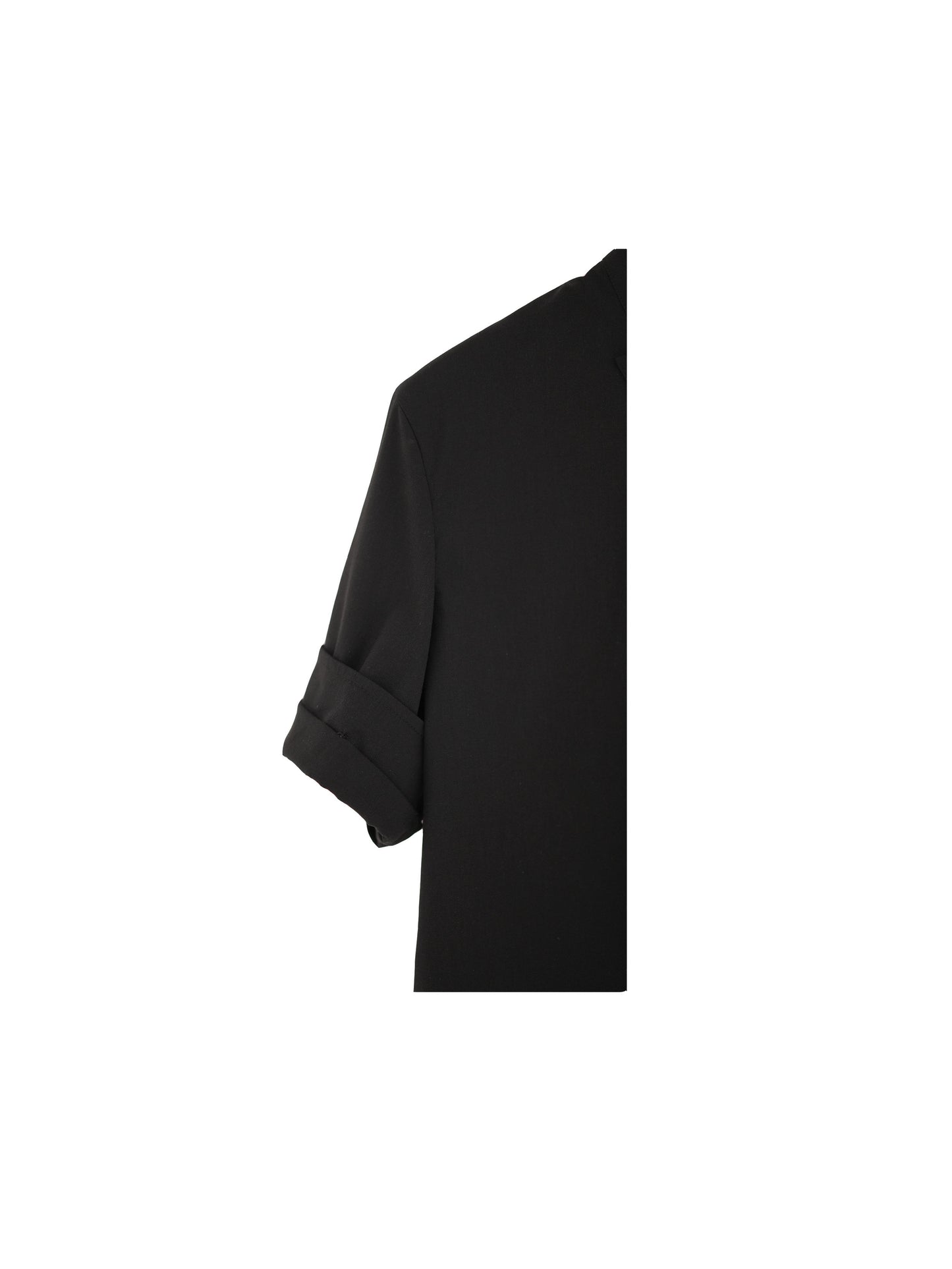 Shirt with a stand-up collar and diagonal placket
