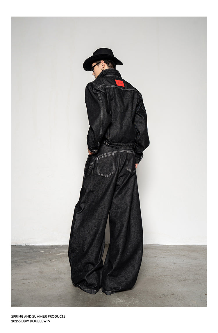 Washed Embroidered Denim Jacket