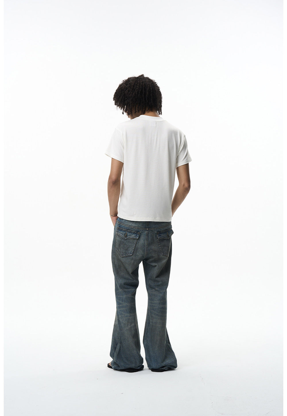 Double Chunky Thread-Washed Dirty Jeans