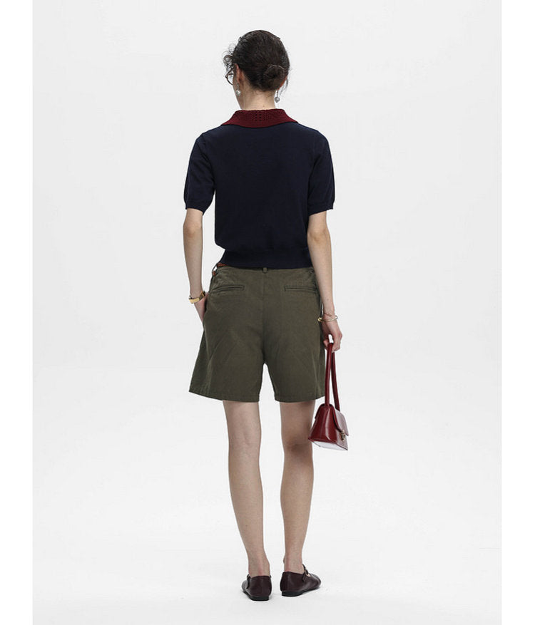 Lightweight knit polo shirt