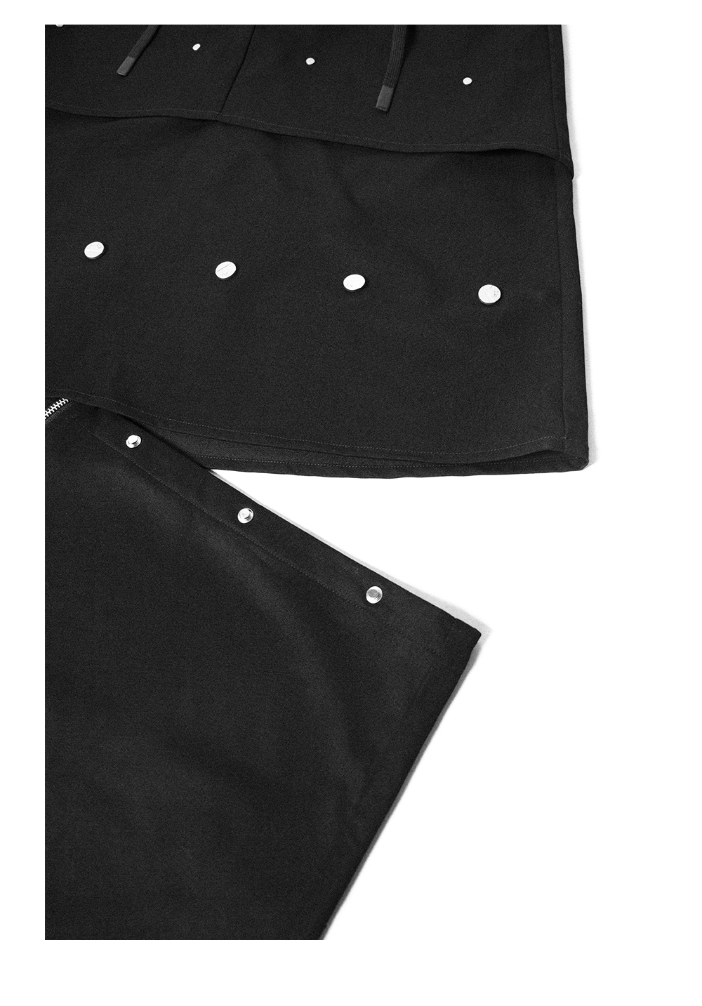 Detachable long skirt with buttons