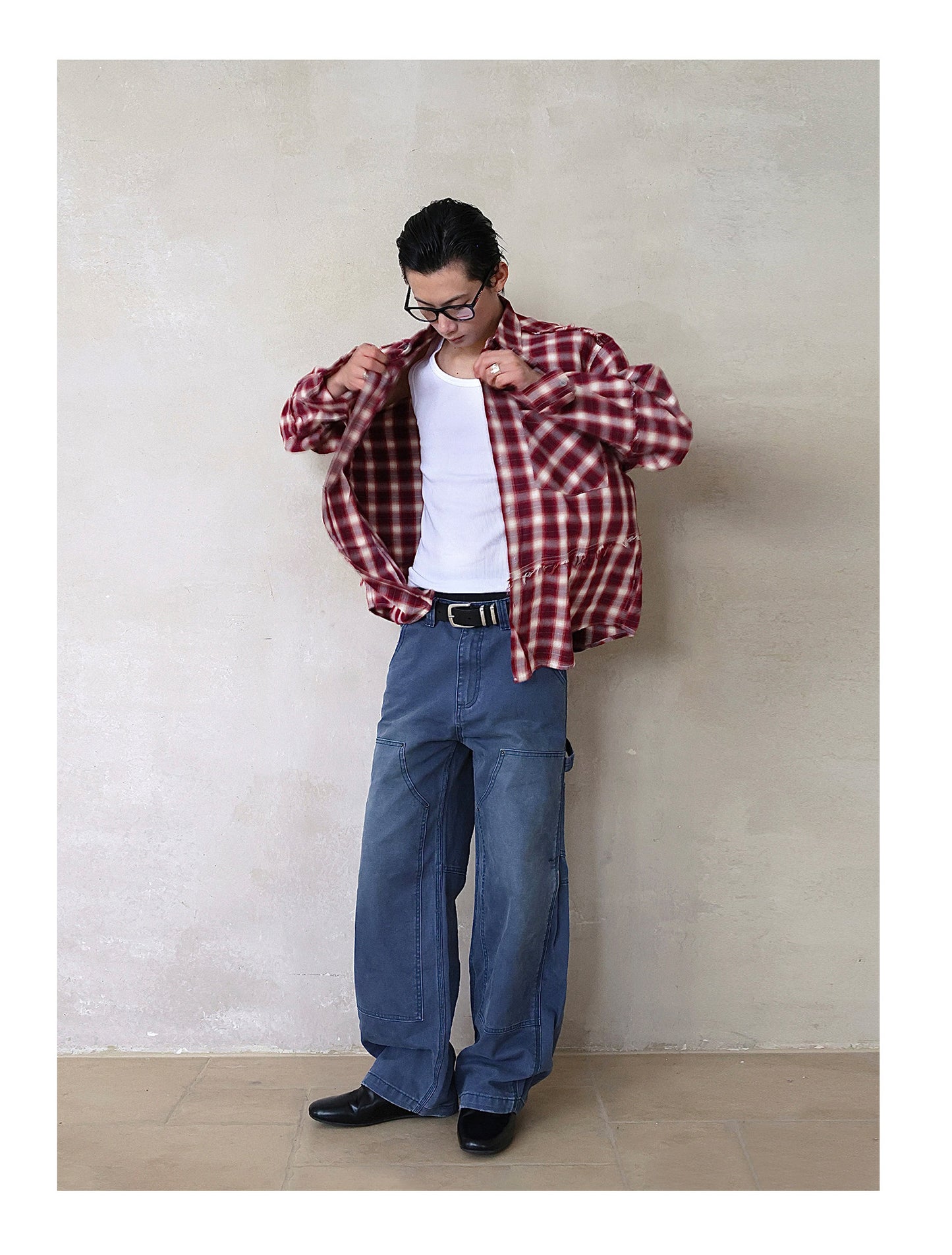 Wash-Damaged Work Pants