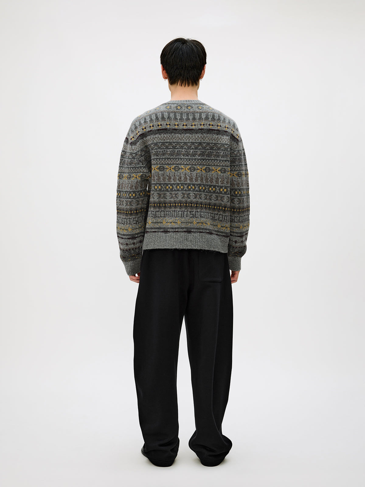 Crew Neck Button-Down Cardigan