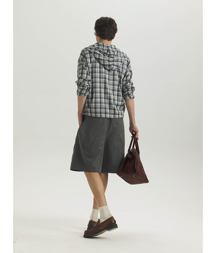 Checkered Hooded Jacket