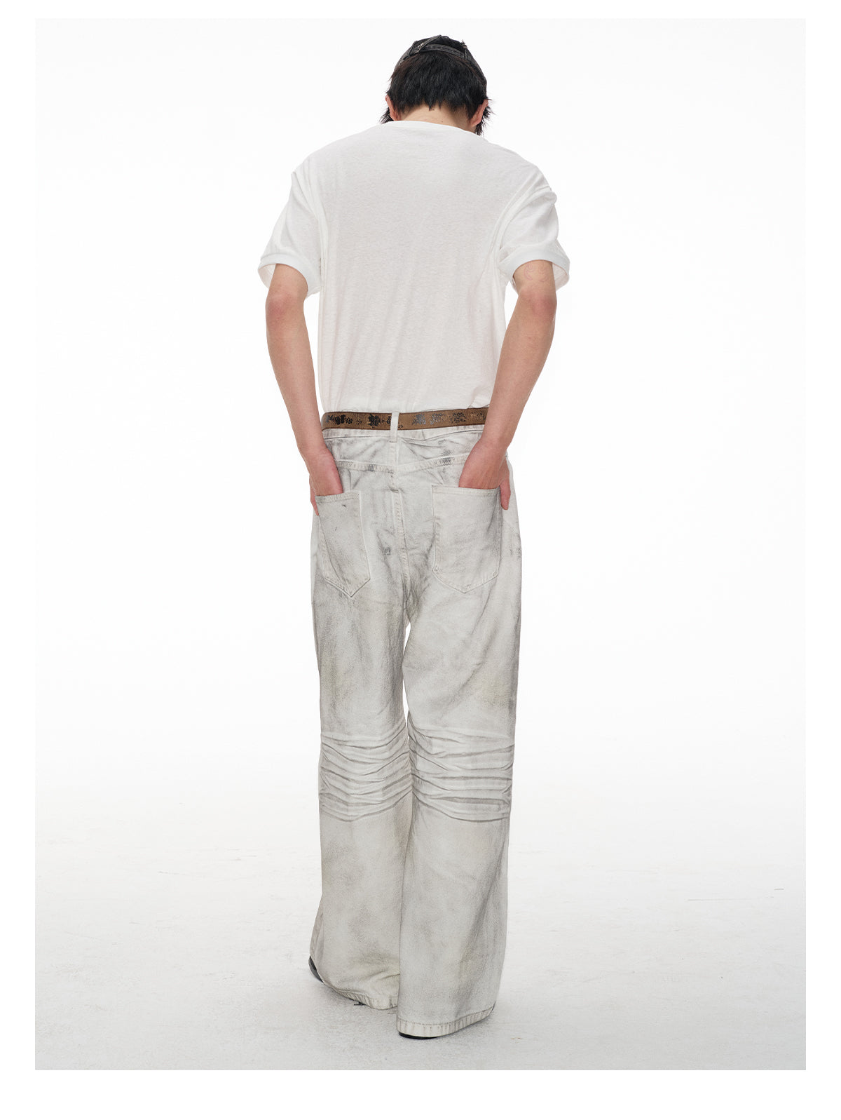 Dirty Dye Process Wide Leg Pants