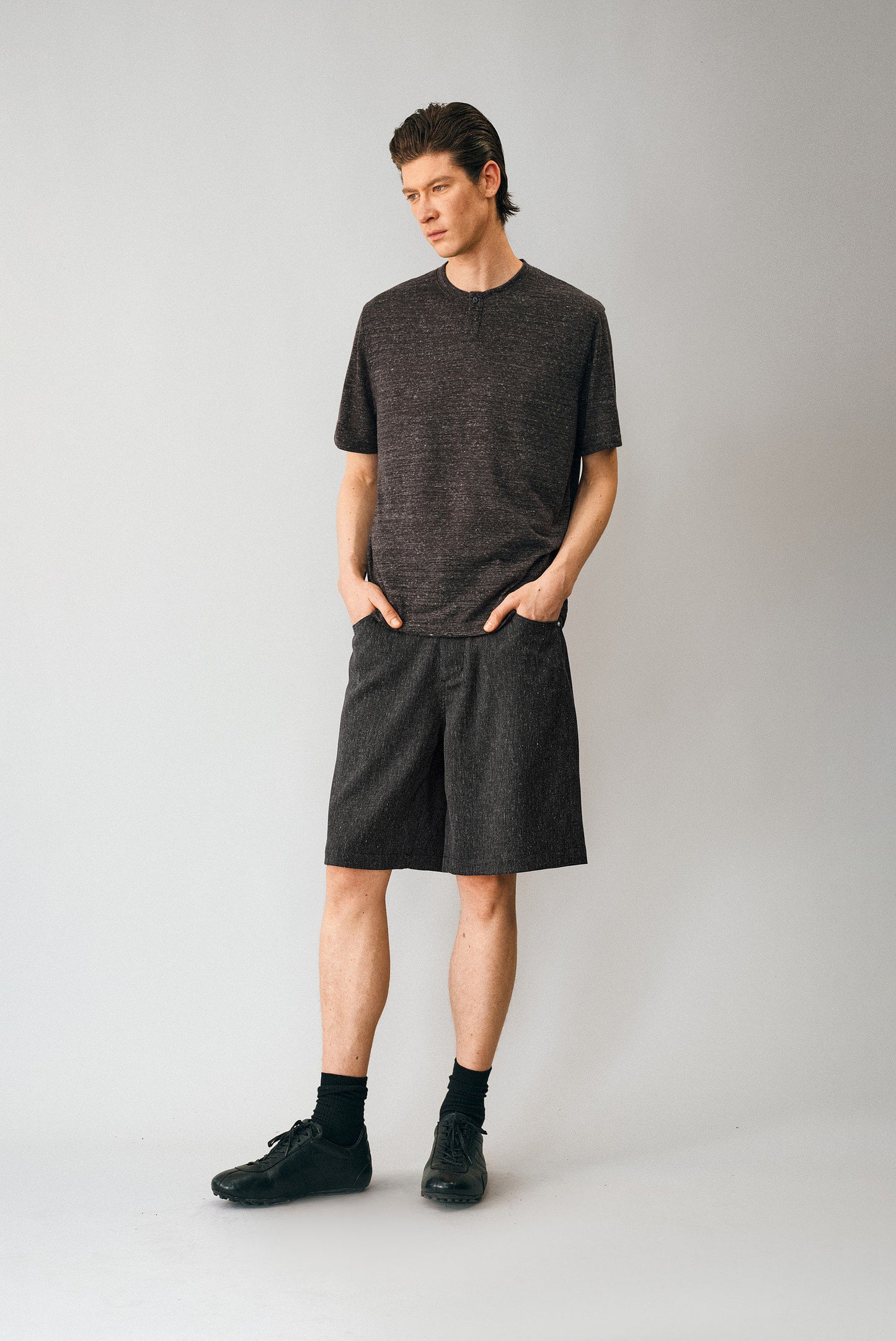 Linen-blend Casual Shorts