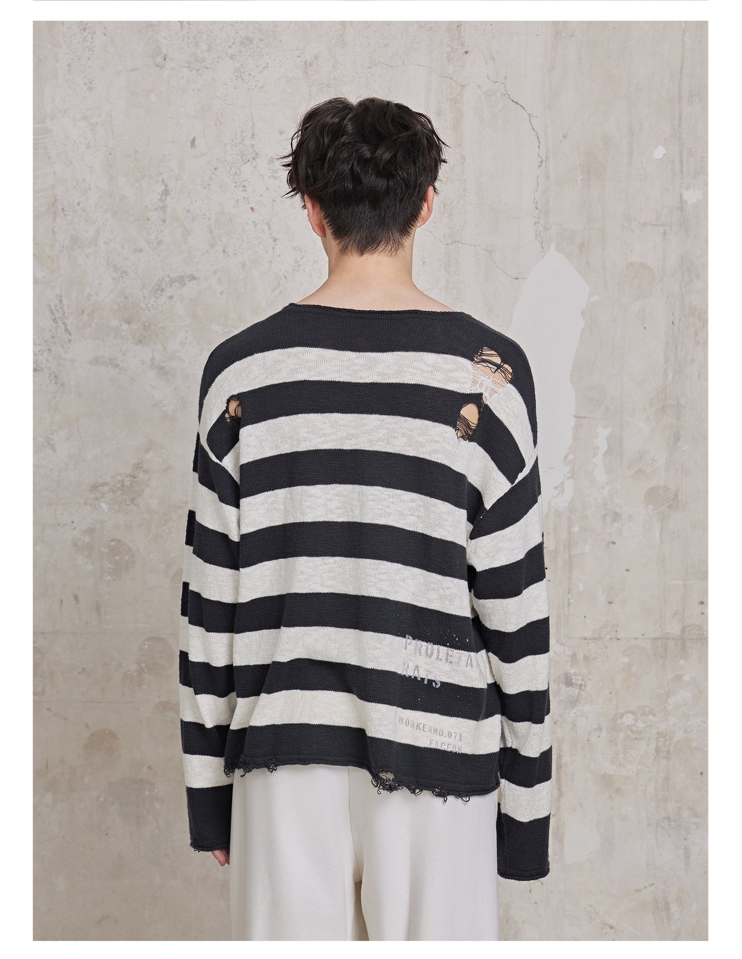 Lazy Style Striped Sweater