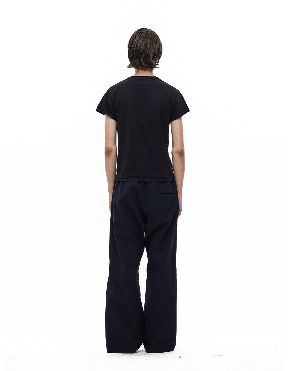 Casual Pants with Side Webbing and Pleats