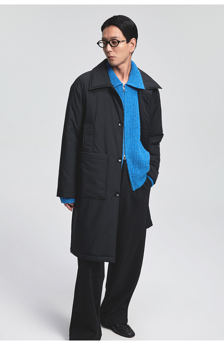 Multi-Pocket Quilted Coat
