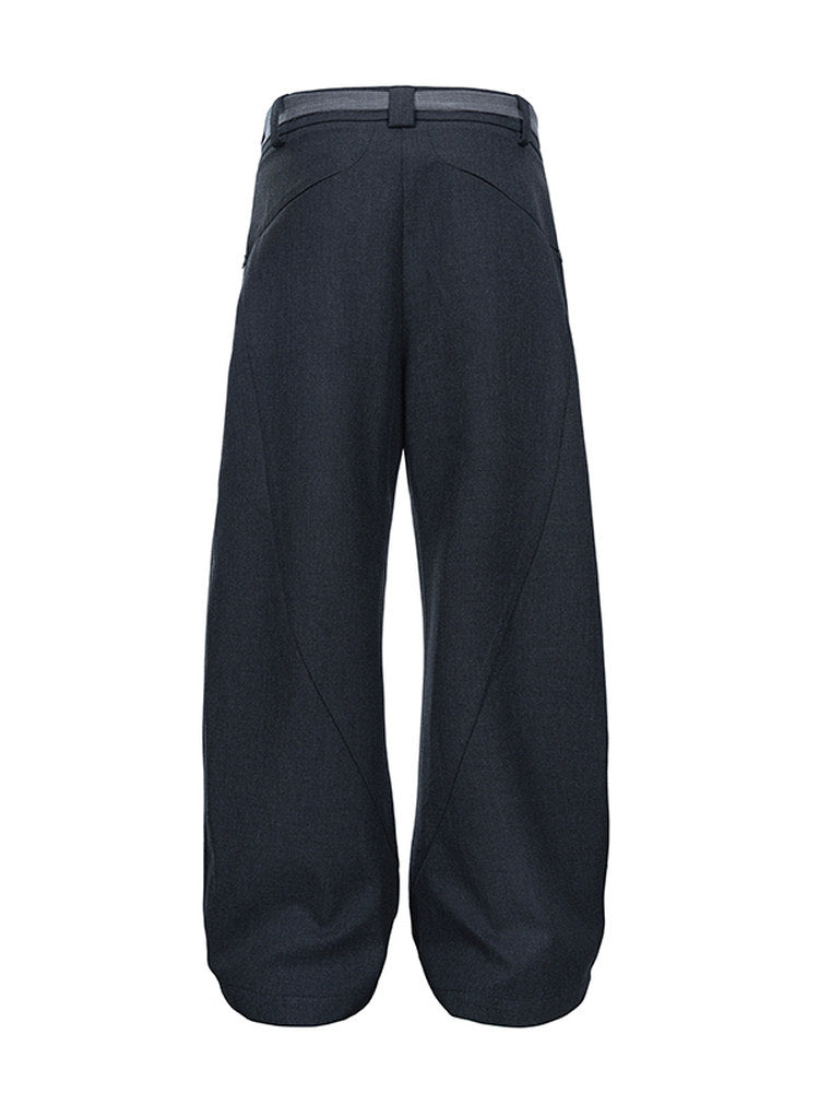 Double-Pleated Wide-Leg Pants