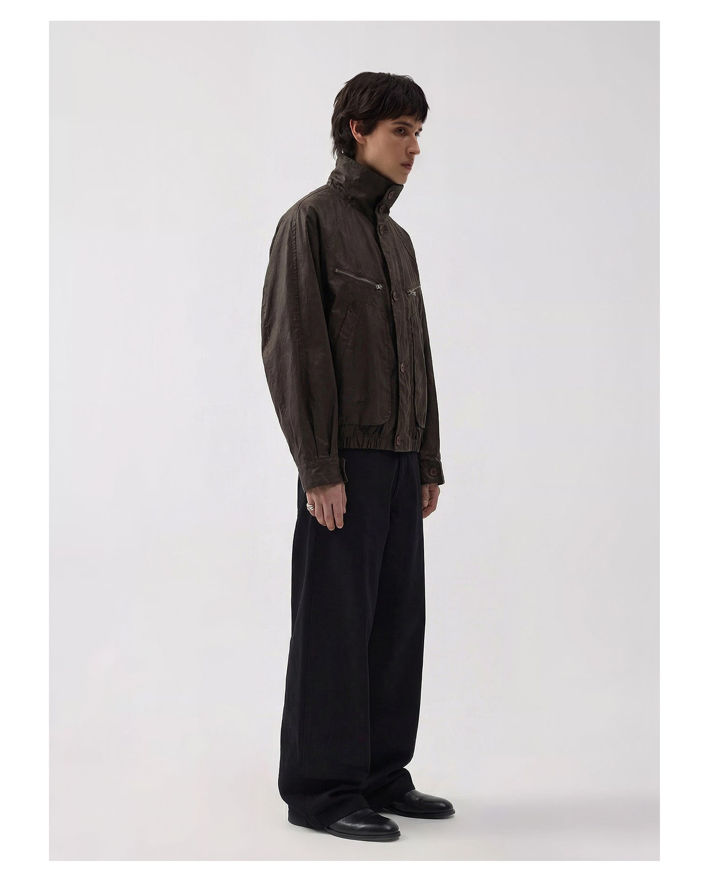 Waxed nylon jacket