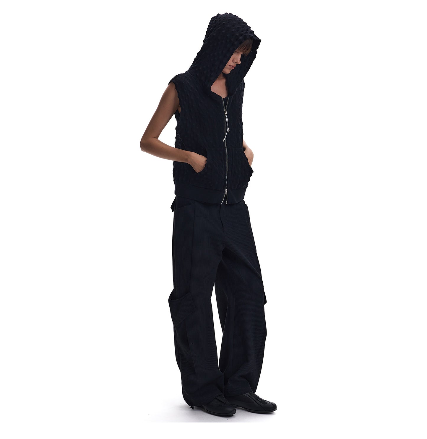 Sleeveless Hooded Sweatshirt