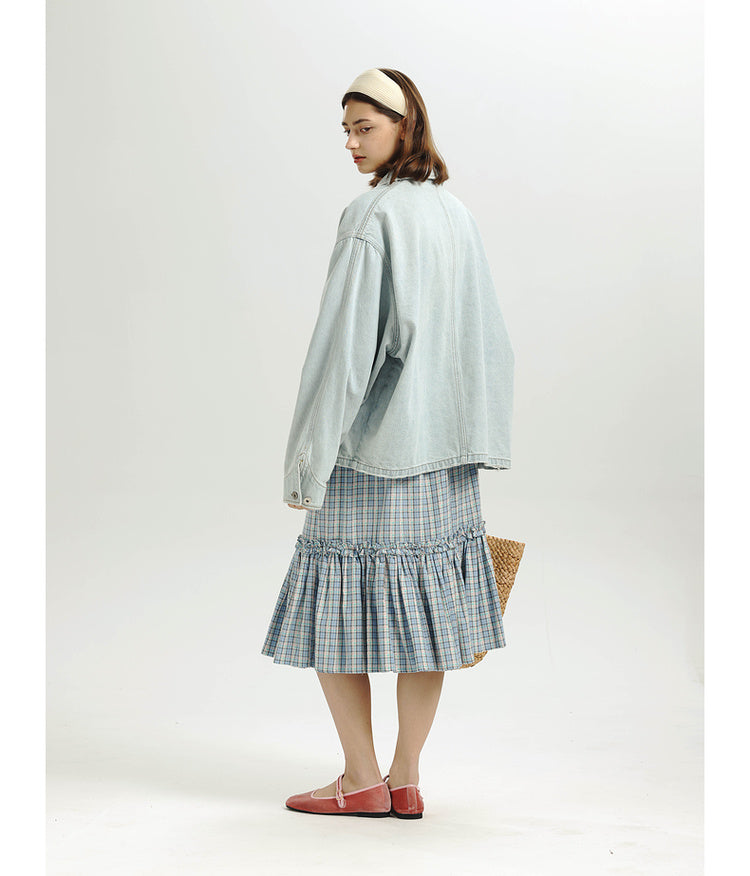 Loose Lapel Denim Jacket