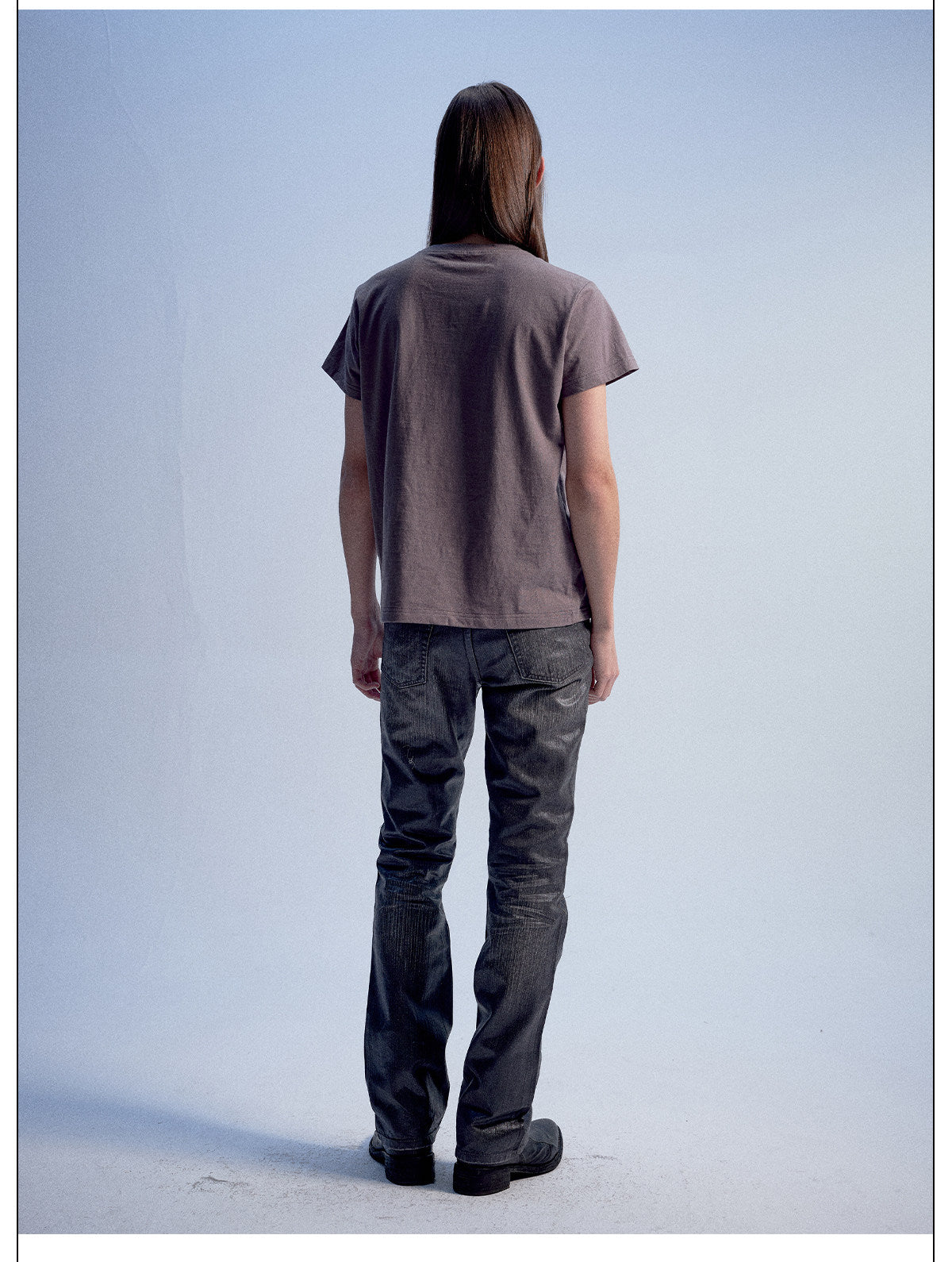 Waxed Slim-Fit Jeans