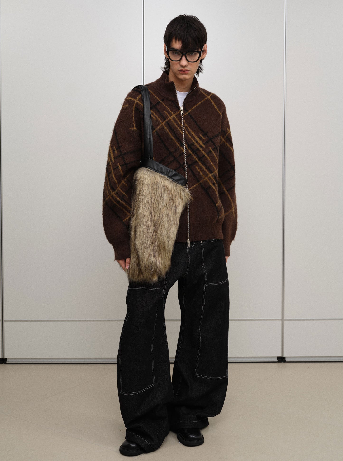 Retro Casual Double Zipper Cardigan