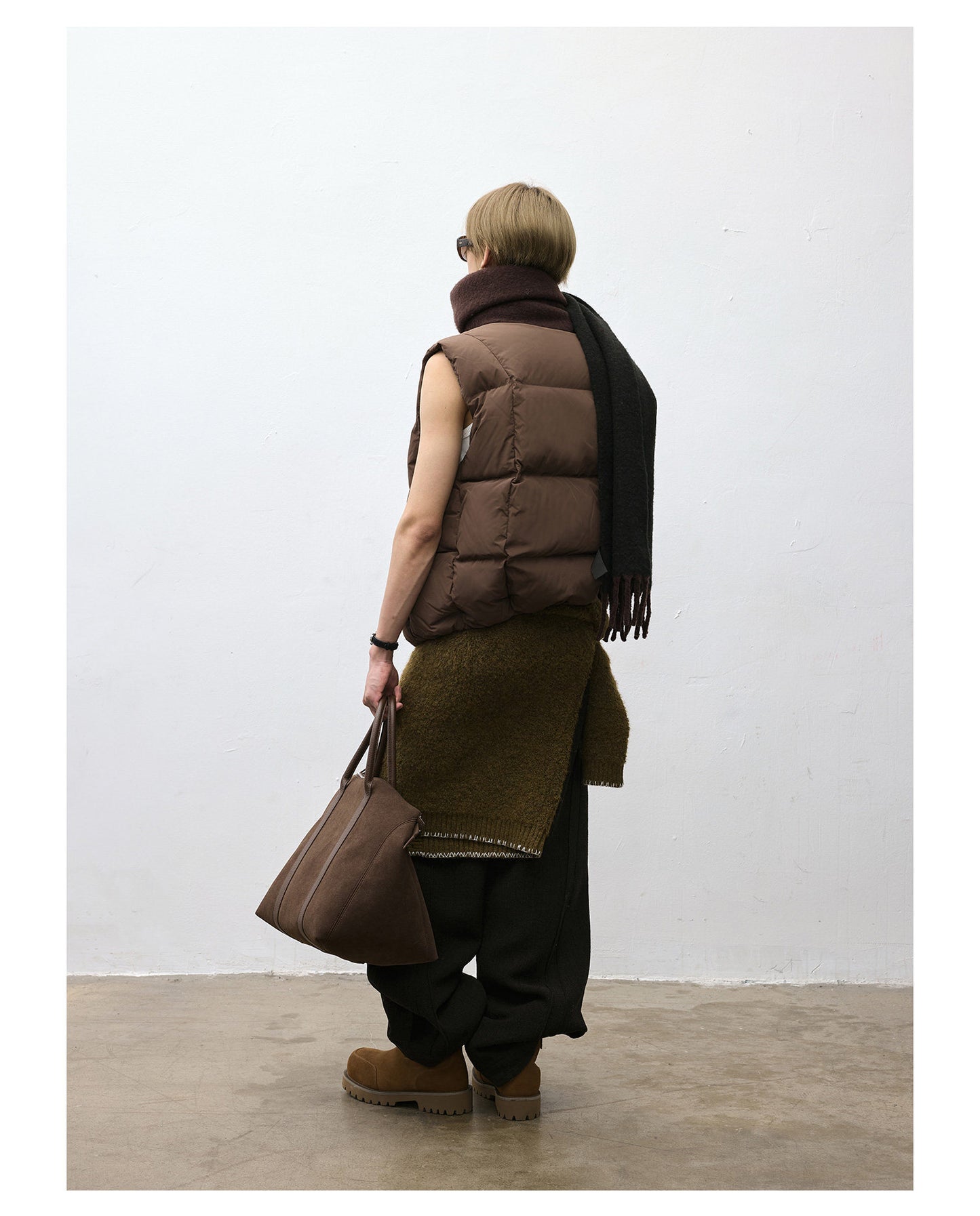 Stand Collar Down Vest