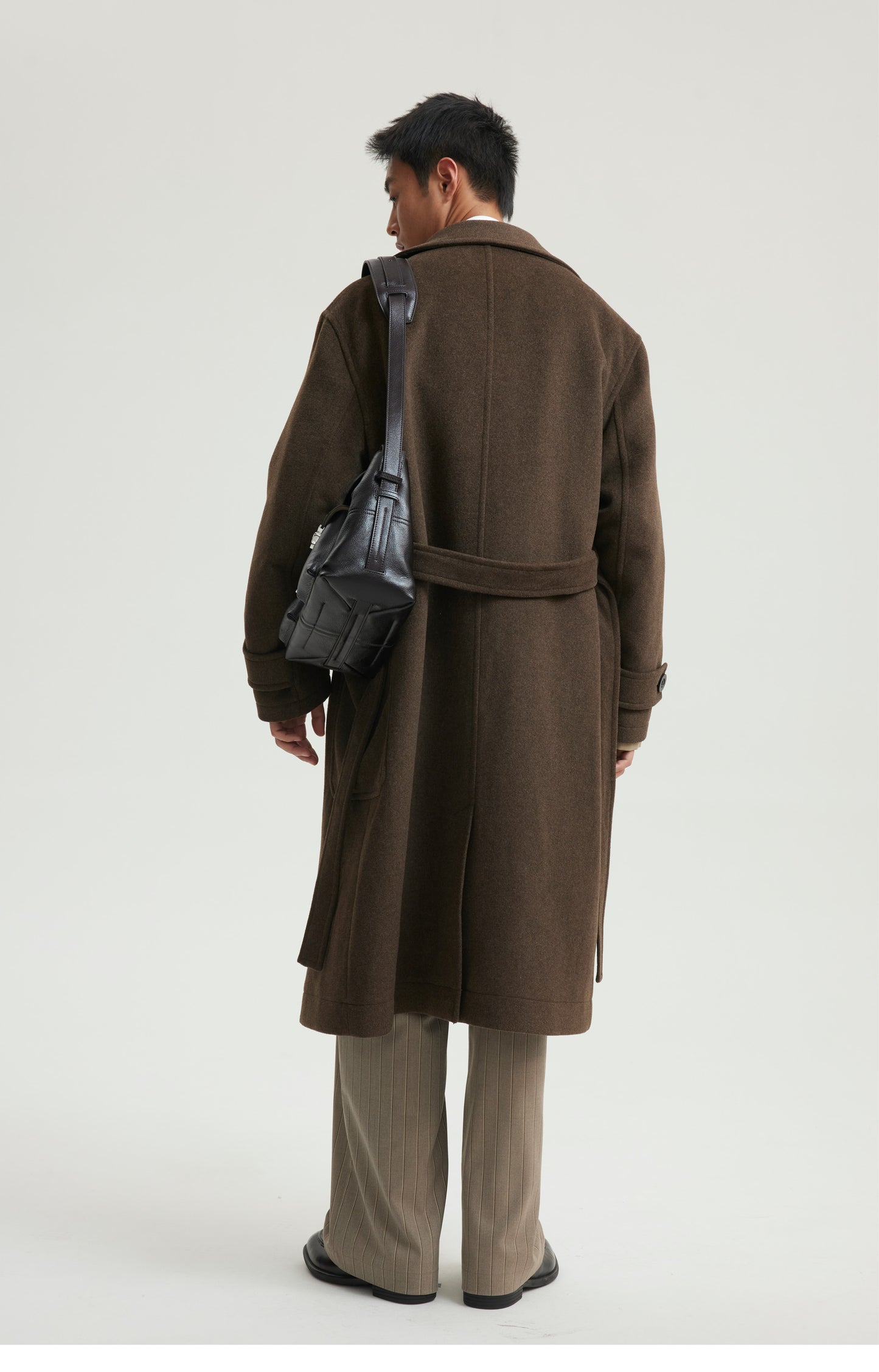 Color Belted Wool Coat