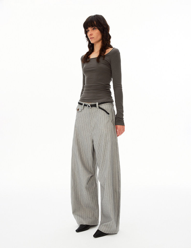 High-End Striped Casual Pants