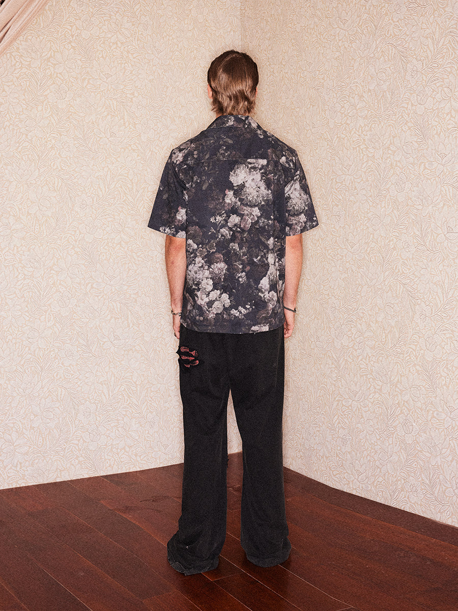 Distressed twisted rope sweatpants