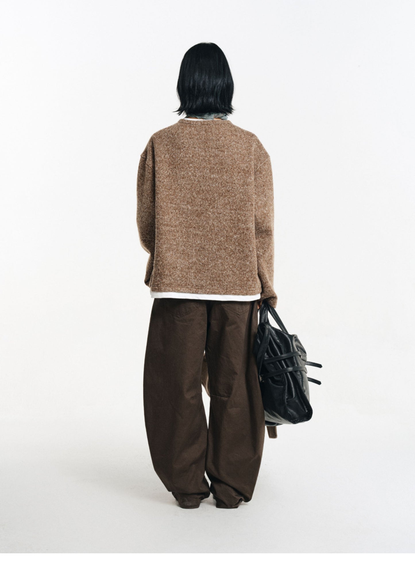 Wool Blend Faux Two-Piece Knit