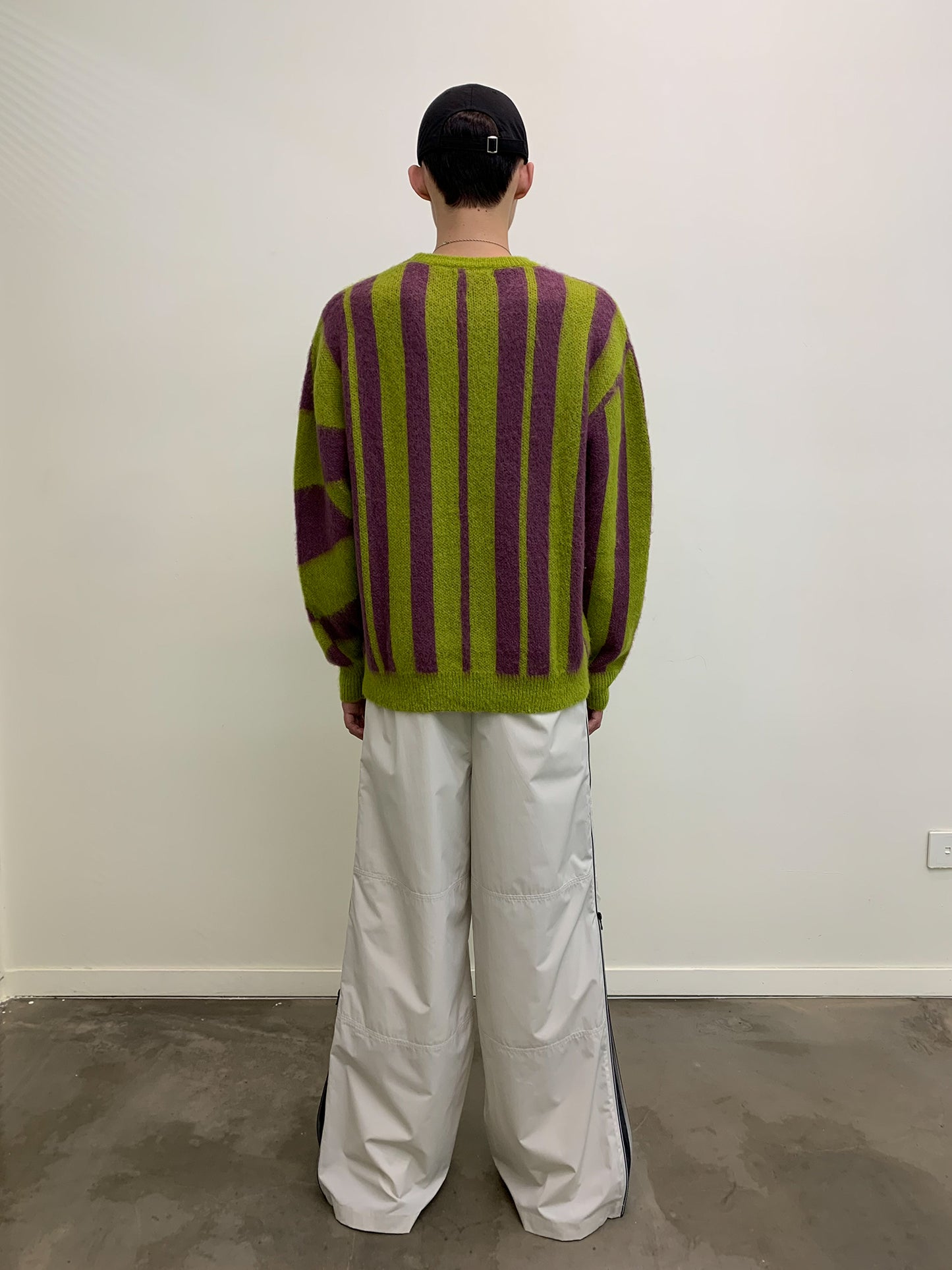 Diamond Stripe Mohair Sweater