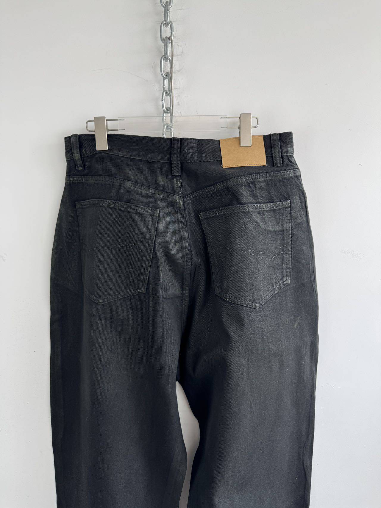 Waxed Straight Jeans