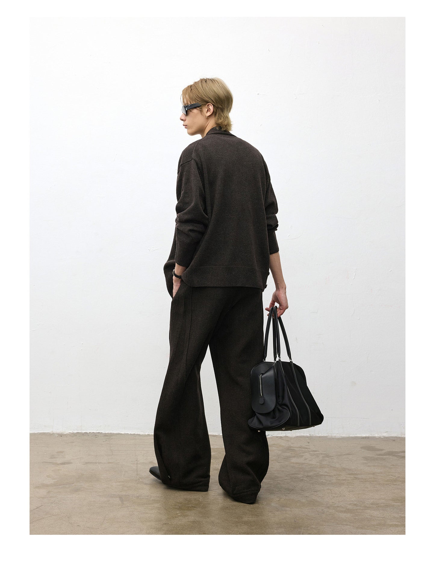 Wool-Blend V-Neck Cardigan