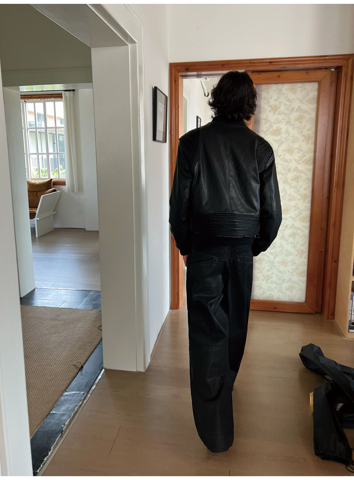 Coated and Waxed Casual Pants