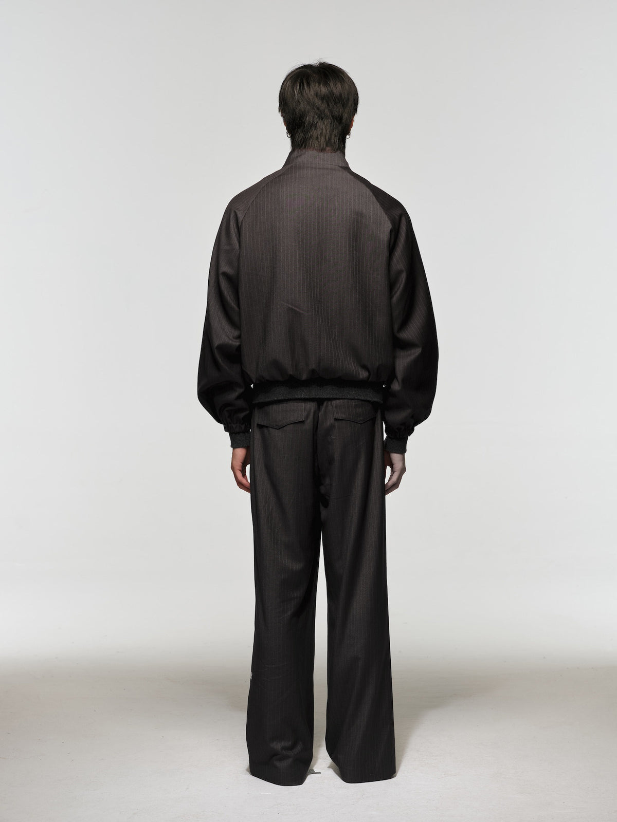 Straight-Leg Casual Pants with Elastic Waistband