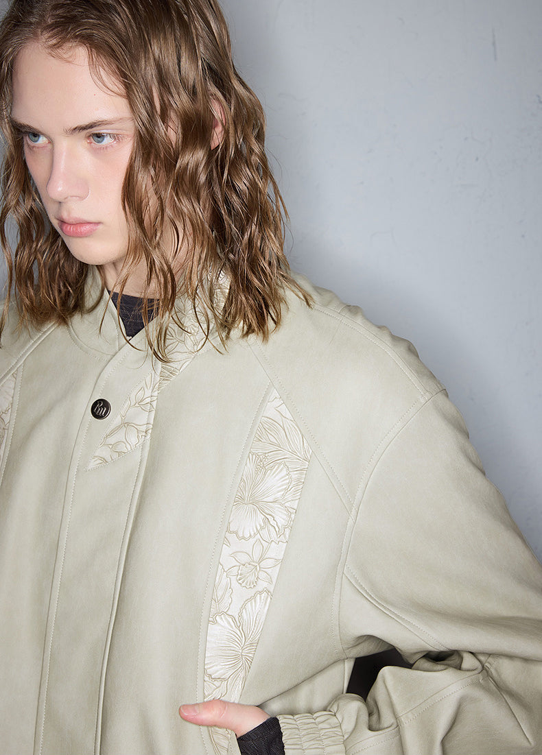 Stitch Leather Jacket