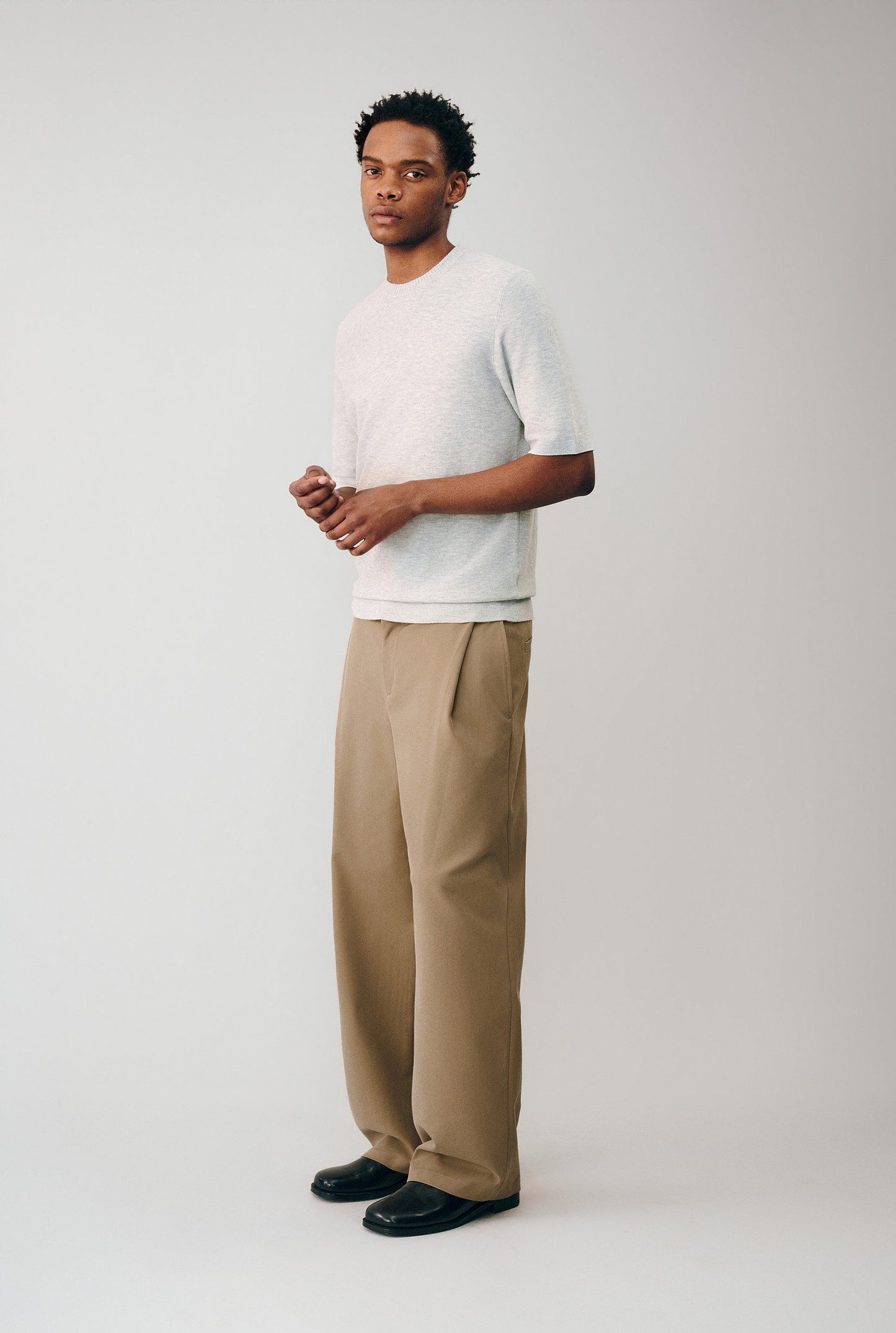 실크 울 혼방 셔츠