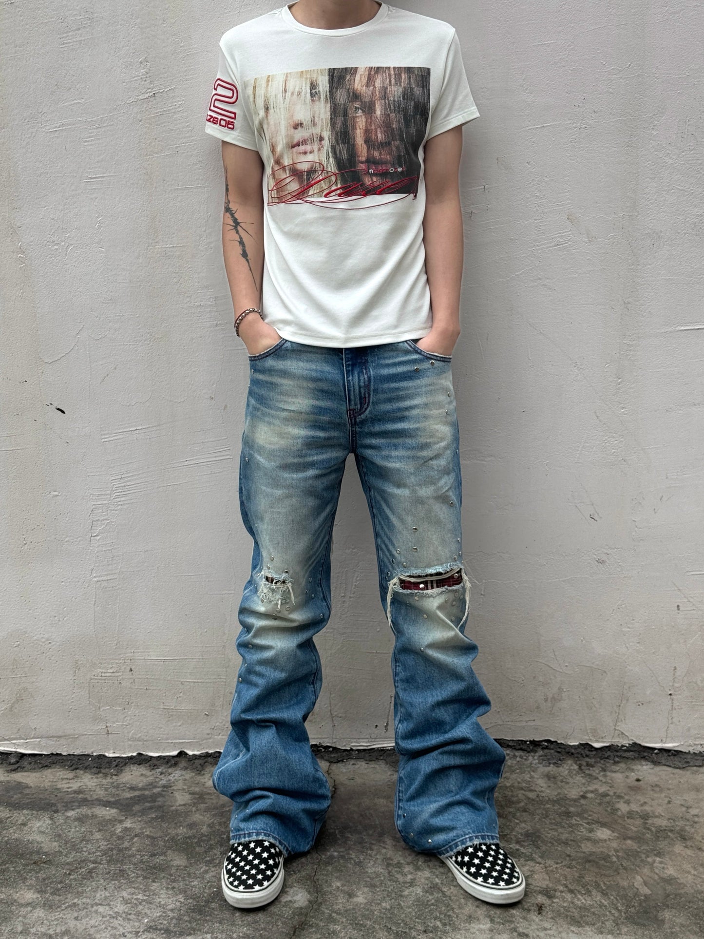 Portrait Embroidered T-Shirt