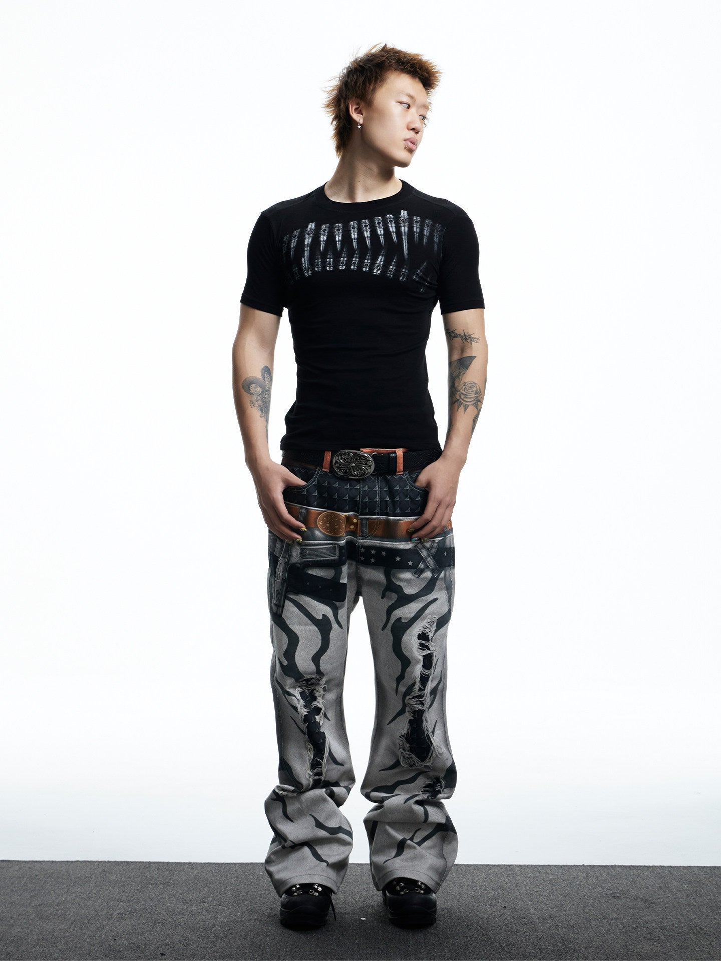 High Street Bullet-Print T-Shirt