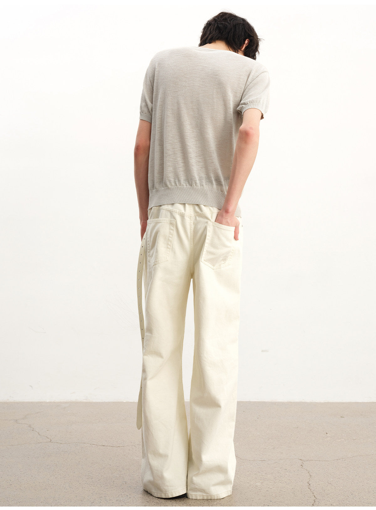 Semi-sheer Half-Zip Shirt