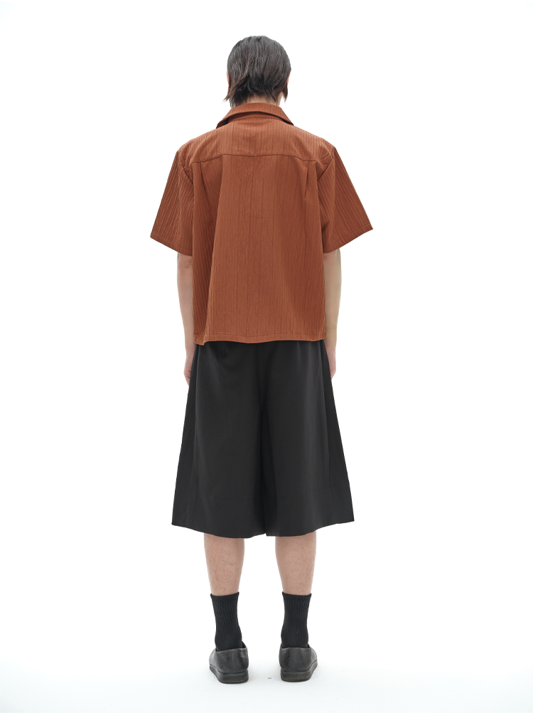 Simple pleated shirt