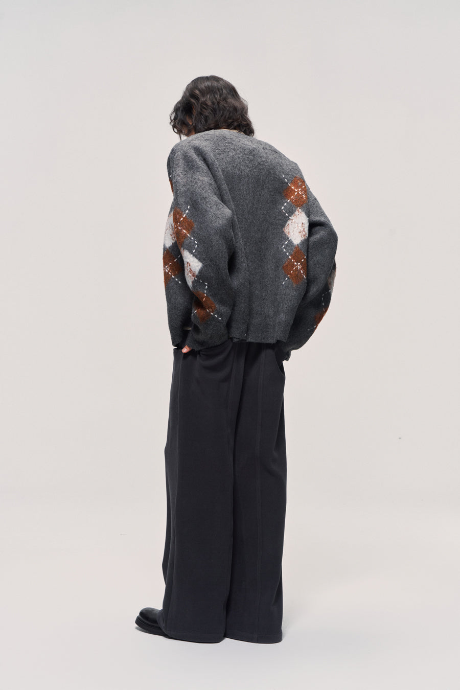 Hand-Stitched V-Neck Cardigan