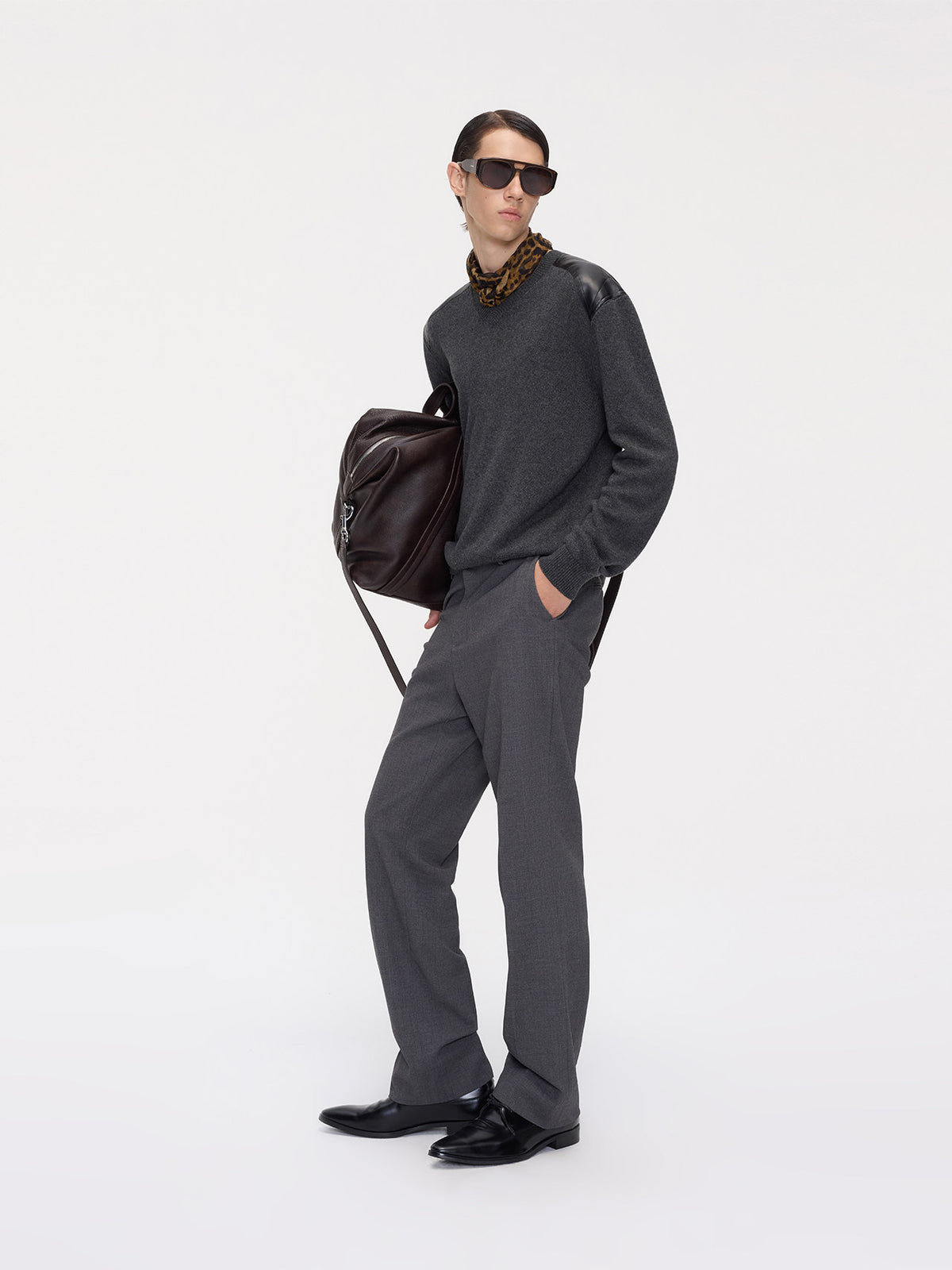 Pullover V-Neck Knit Shirt