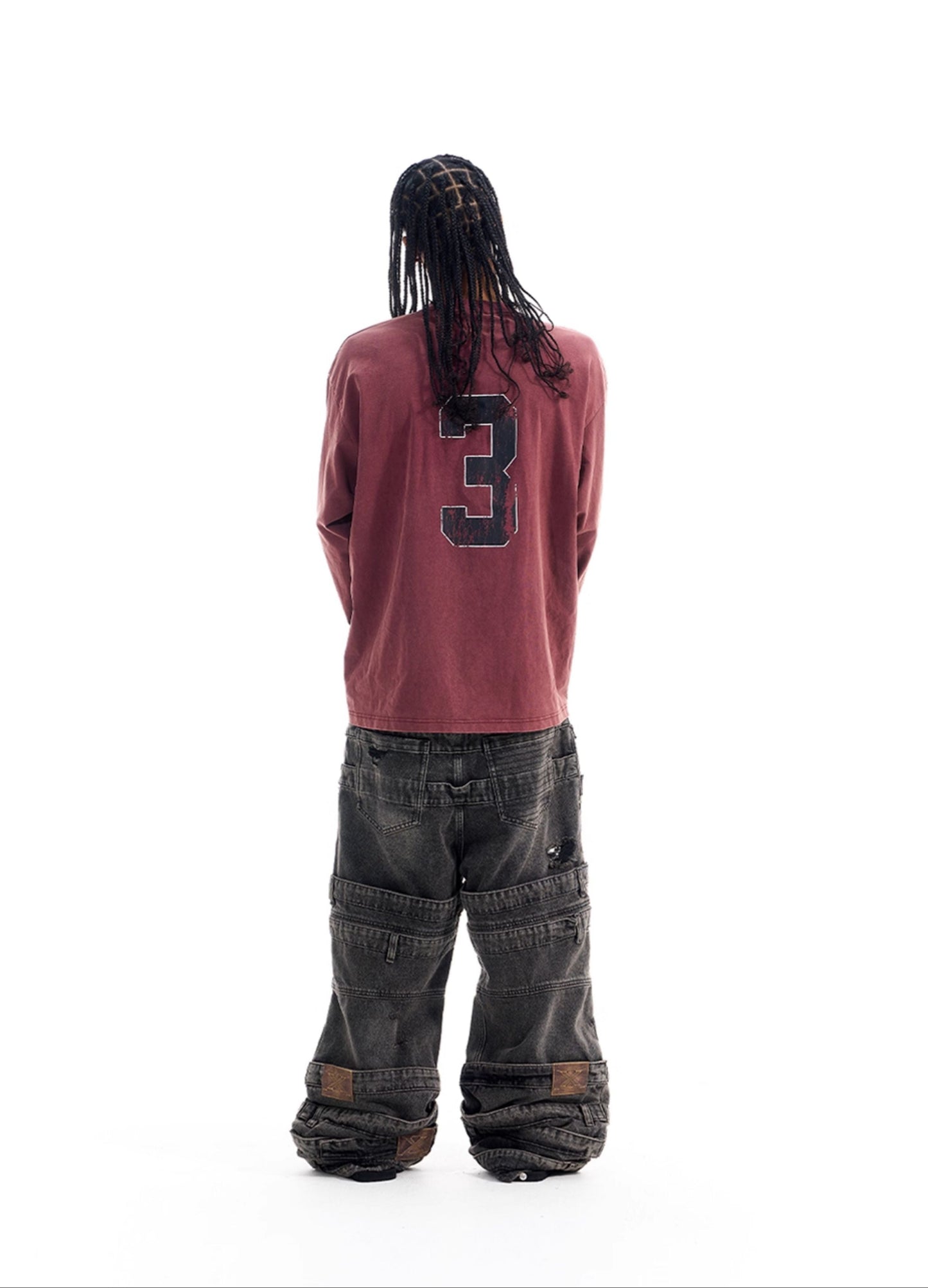 Wash-processed Basic Print T-Shirt