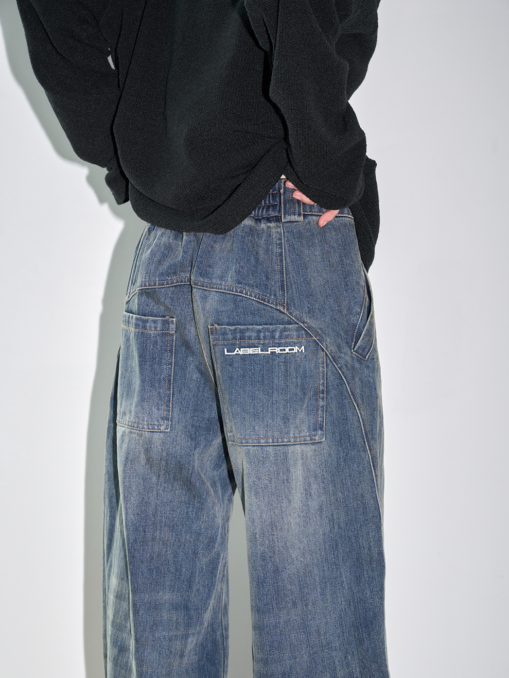 Unisex Damaged Denim Pants