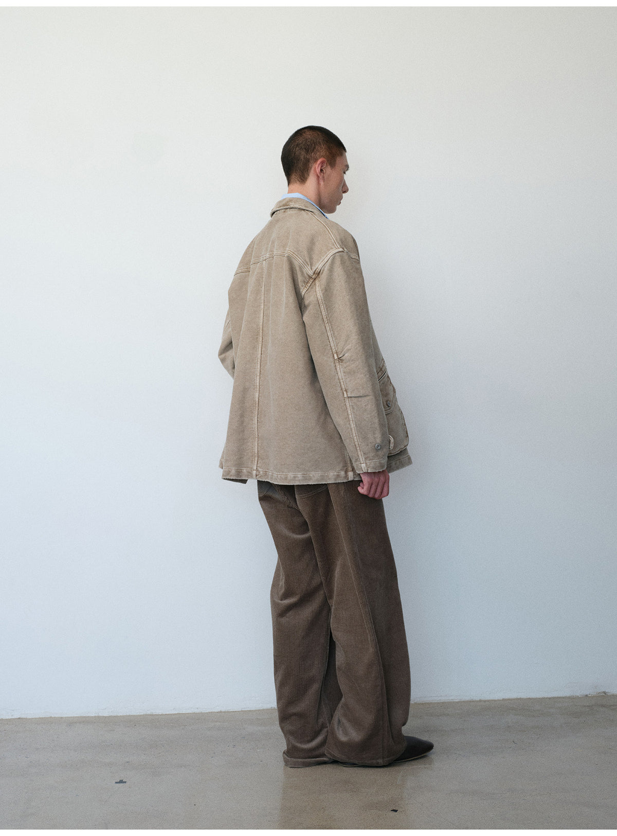 Two-Tone Wash Corduroy Casual Pants