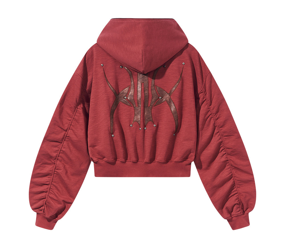 Hooded Logo Rivet Sweatshirt