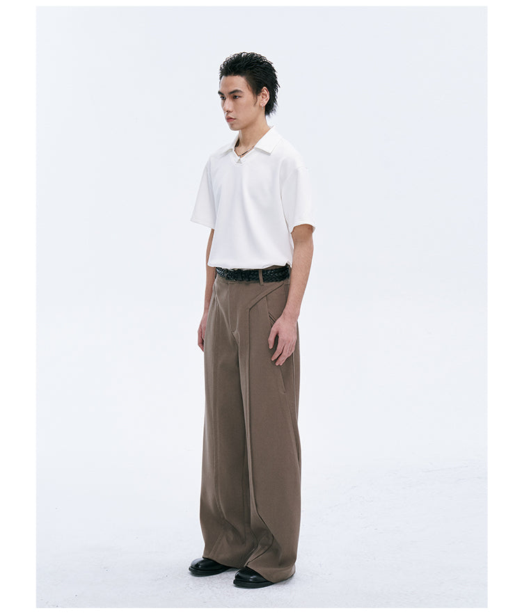 Wool blend casual pants