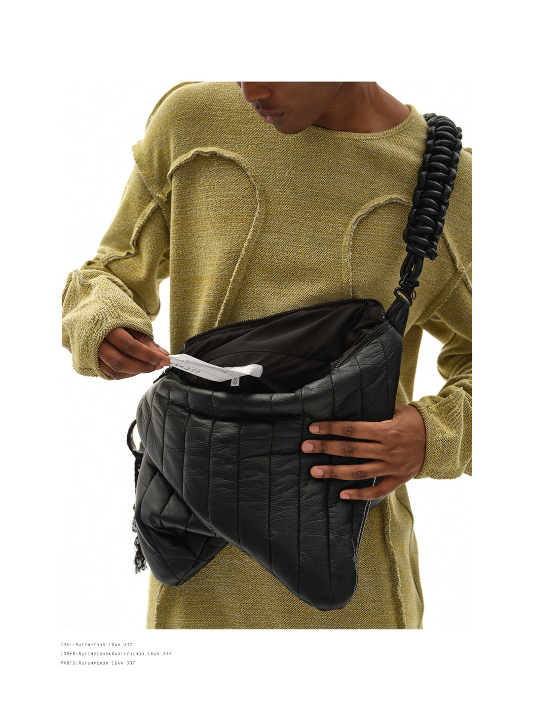 Imitation leather crossbody bag