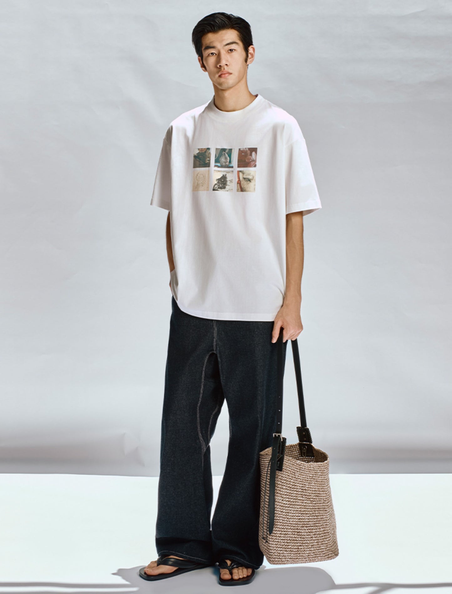 Vintage hand-woven shoulder bag