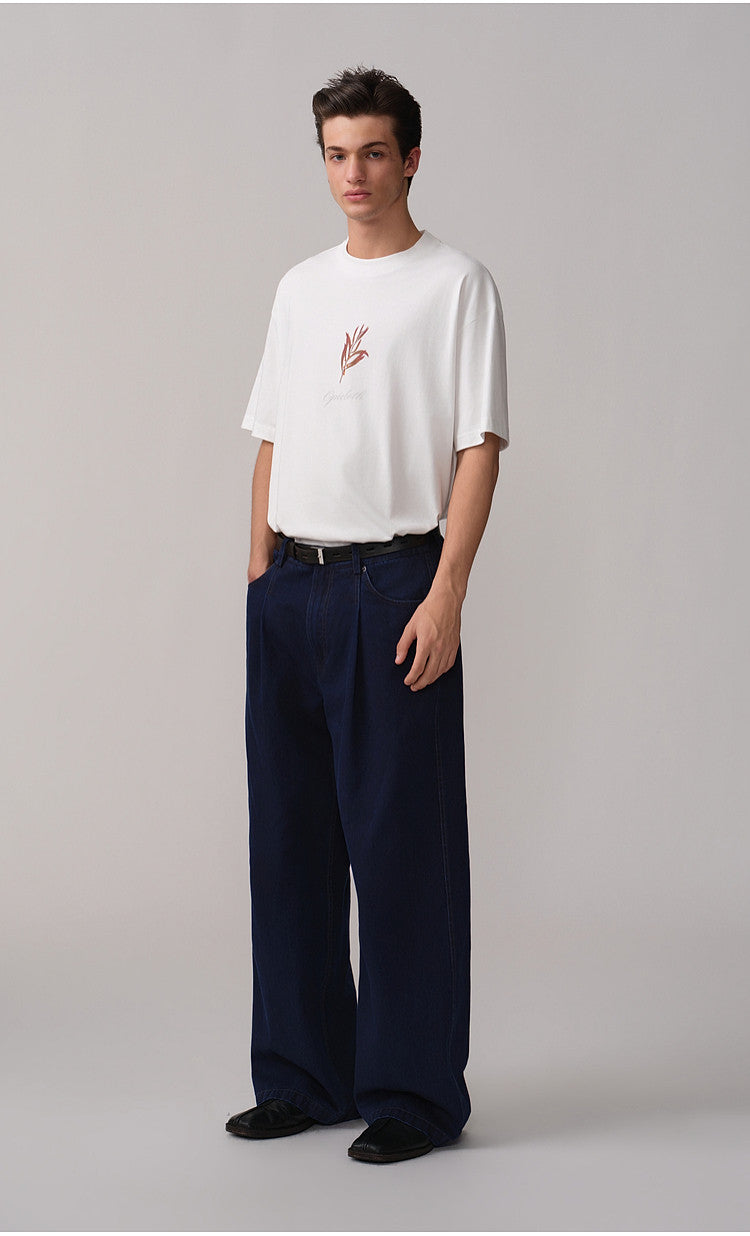 Round-Neck Drop-Shoulder T-Shirt